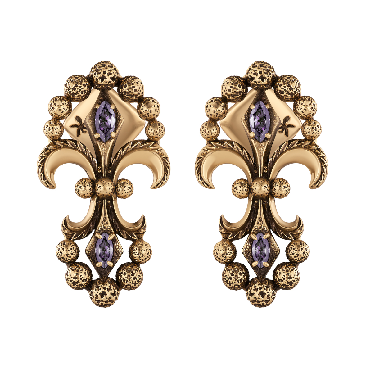 OR05025 Earings IRIS ARALDICO NOVA Fiore di Firenze