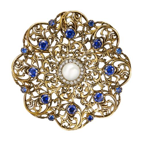 SP1850 TANZANITE Broosh/Сотуар ORNATO Fiore di Firenze