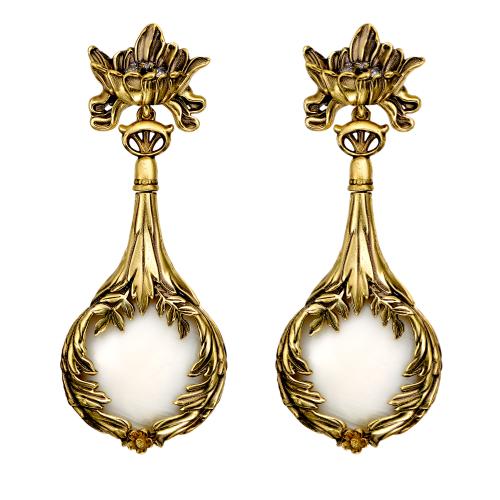 OR4457 MADREPERLA Earings LATTE D'ORO Fiore di Firenze