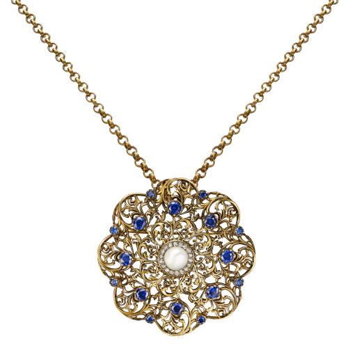 SP1850 TANZANITE Сотуар/Broosh ORNATO Fiore di Firenze