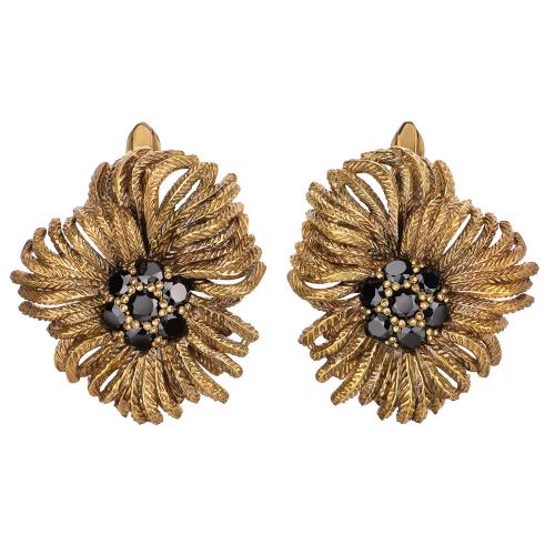 OR1810 NERO Earings Fiori del paradiso Fiore di Firenze