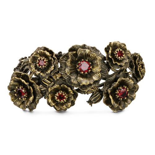 BR171021 GRANATO Bracelet PAPAVERO Fiore di Firenze