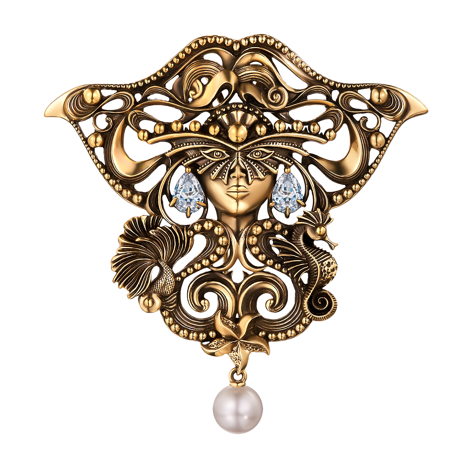 SP9304 Broosh/Necklace AСQUA Fiore di Firenze