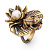 AN1702 PEARL Ring Rana di loto Fiore di Firenze