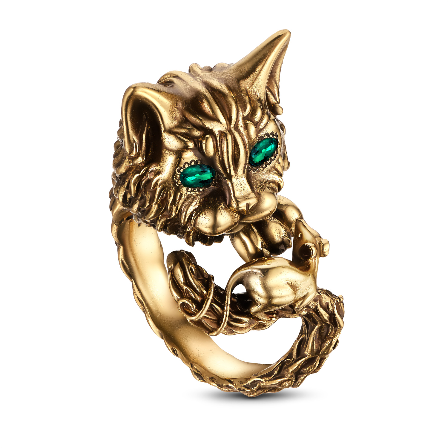 AN3201 Ring GATTO E TOPO Fiore di Firenze
