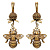 OR2004 CRYSTAL Earings Bumblebee sul trifoglio Fiore di Firenze