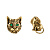 OR3202 Earings пусеты GATTO E TOPO Fiore di Firenze