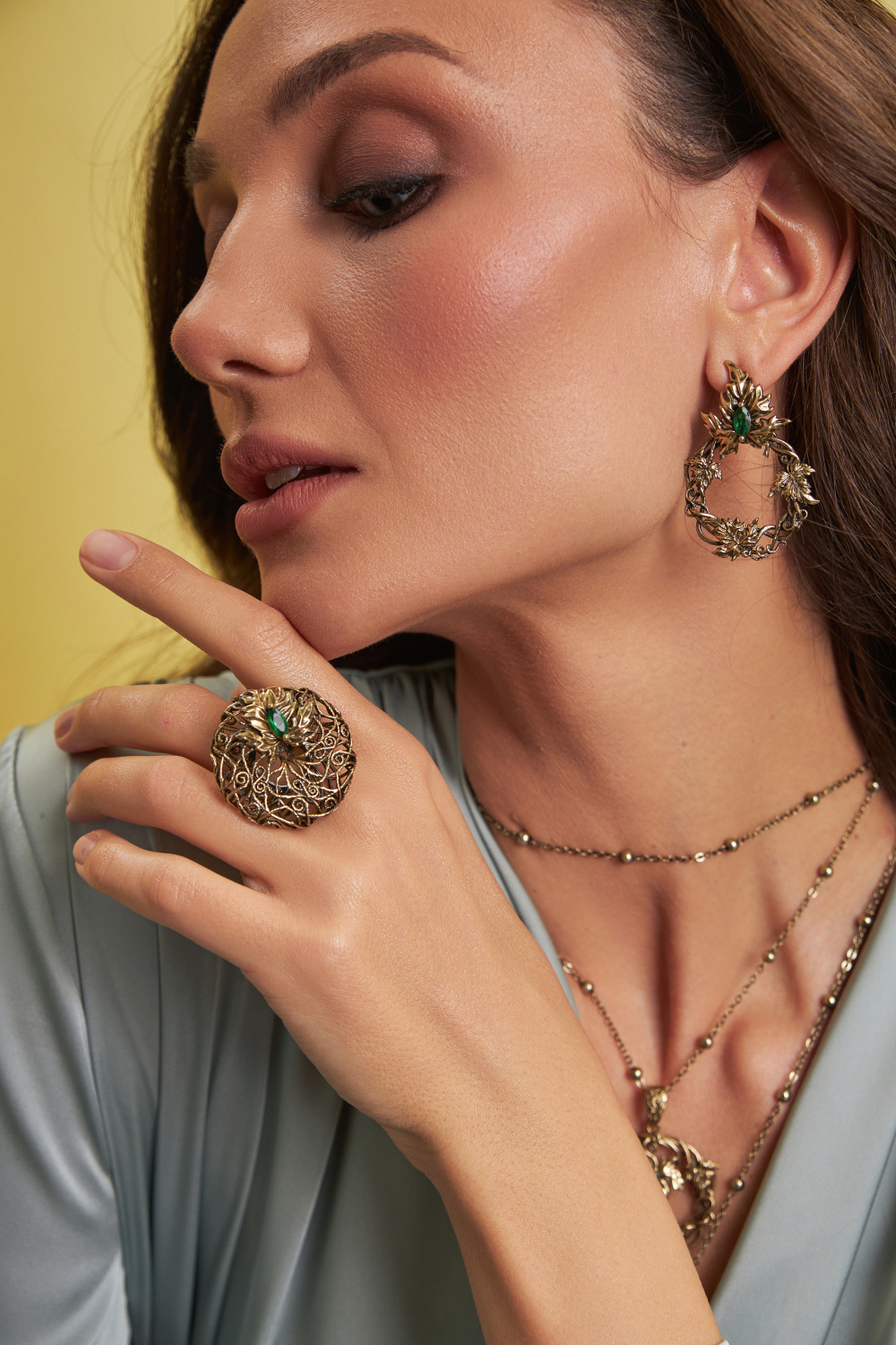 OR9305  Earings MASCHERA FLOREALE  Fiore di Firenze