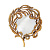 CO2907 PEARL Broosh/Necklace feather with pearls Fiore di Firenze