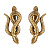 OR2406 Earings SERPENTE CONTORTO Fiore di Firenze