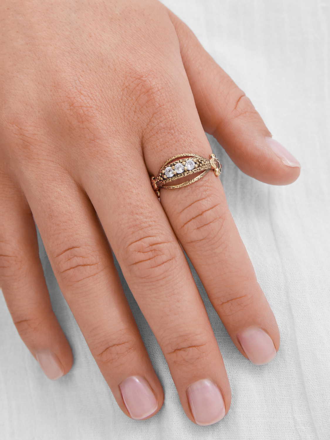 AN6377 CRYSTAL Ring IL SPADA Fiore di Firenze