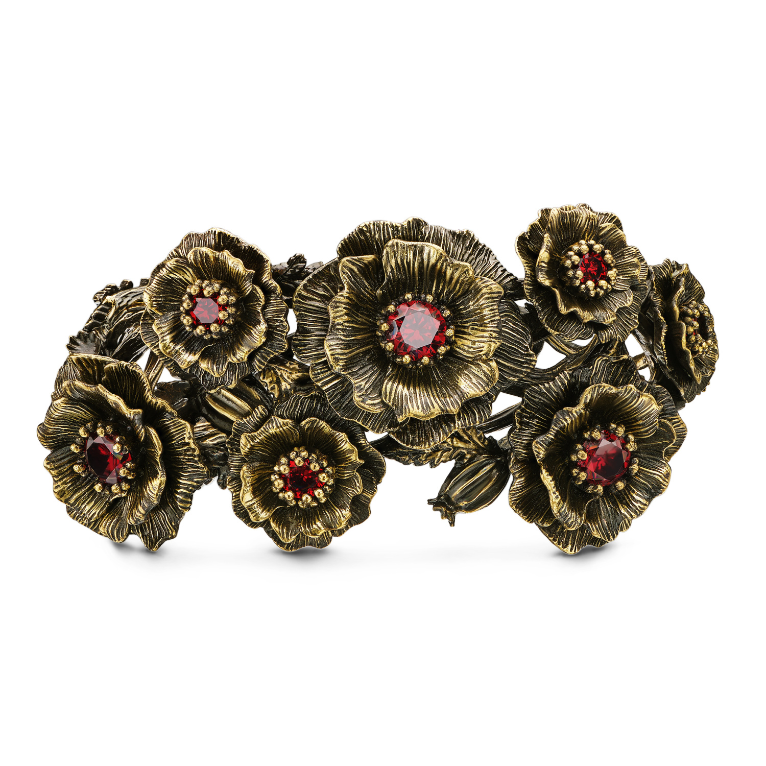 BR171021 GRANATO Bracelet PAPAVERO Fiore di Firenze