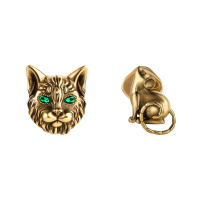 OR3202 Earings пусеты GATTO E TOPO Fiore di Firenze