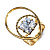AN5029 CRYSTAL Ring GRANDE ORBITALE Fiore di Firenze