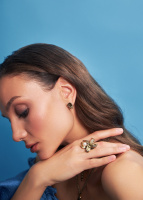 OR9314 POUSSET Earings ACQUA Fiore di Firenze