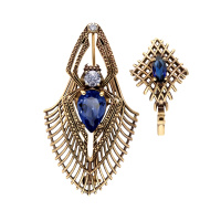 SP310721 TANZANITE Necklace/Broosh RAGNO ART DECO Fiore di Firenze