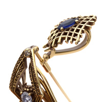 SP310721 TANZANITE Necklace/Broosh RAGNO ART DECO Fiore di Firenze