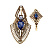 SP310721 TANZANITE Broosh/Necklace RAGNO ART DECO Fiore di Firenze