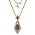 SP310721 TANZANITE Necklace/Broosh RAGNO ART DECO Fiore di Firenze