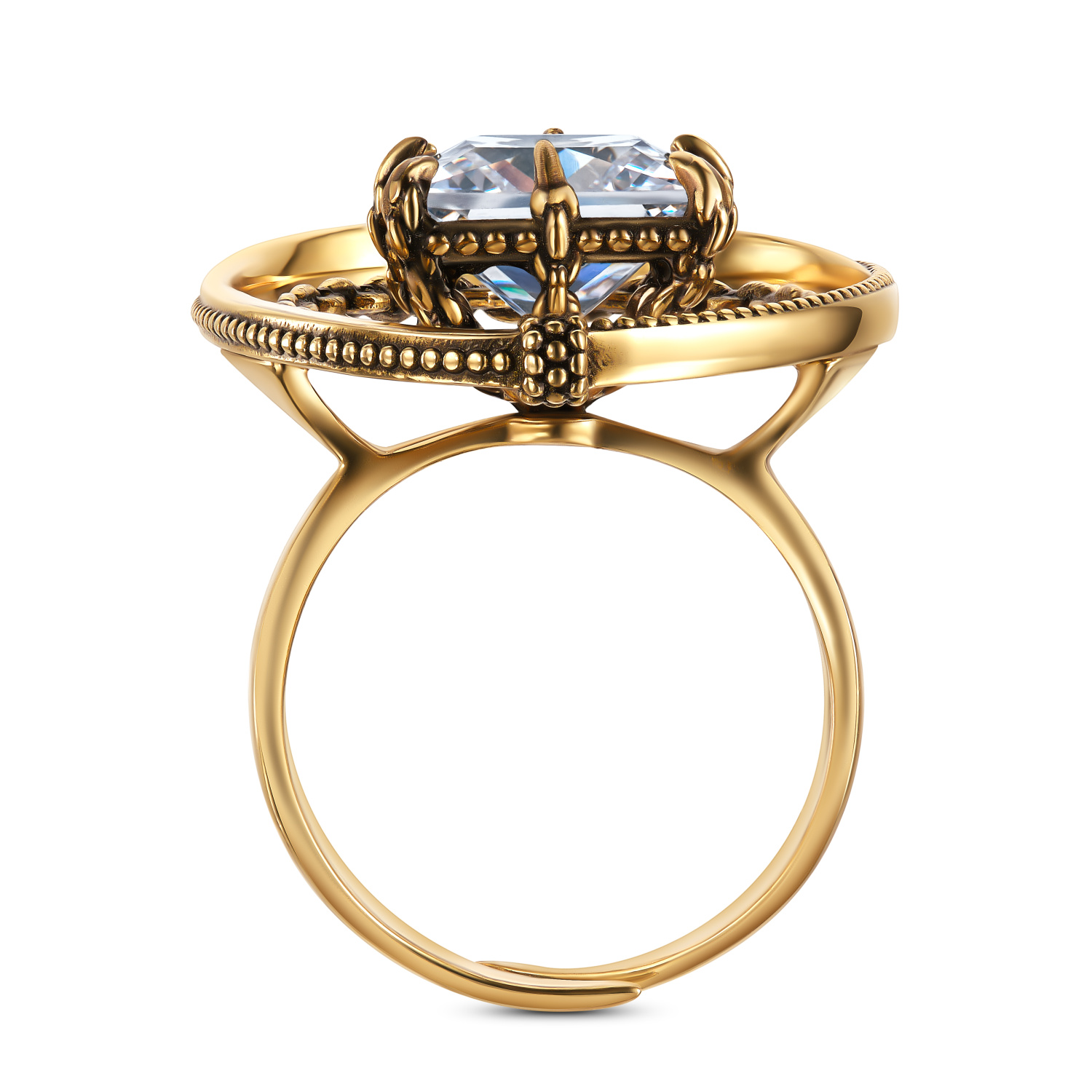 AN5029 CRYSTAL Ring GRANDE ORBITALE Fiore di Firenze