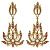 OR1750 GRANATO Earings Scintille Fiore di Firenze